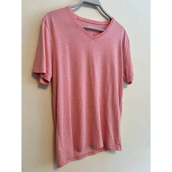 Bonobos Men’s Flamingo Pink V-Neck Casual Standard Fit T-Shirt Size: Medium - Picture 2 of 5